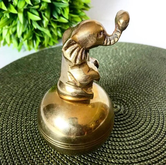 Vintage Brass Bell Elephant Bell Brass Home Décor Collectible Etsy