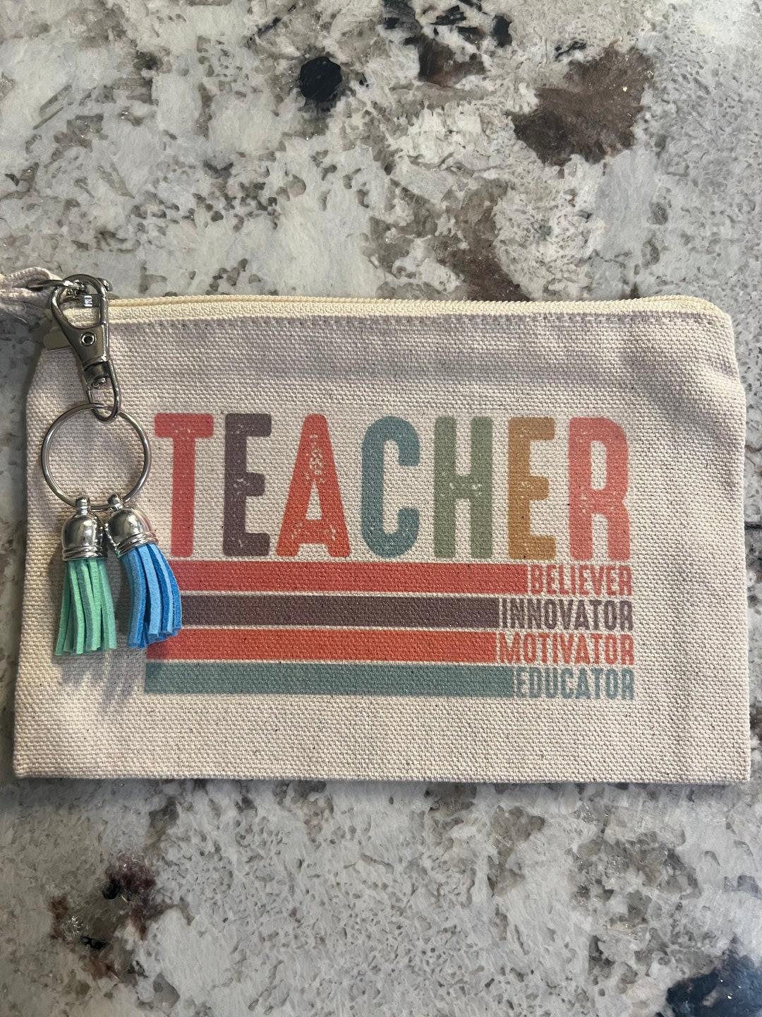 Teacher Zipper Bag/cosmetic Bag, Teacher Bag, Makes a Great Gift
