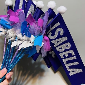 Bulk Order of 6 - Cheer Team or Sports Spirit Wands, Name Wands, Cheer Flags, Name Flags, Cheer, Custom, Sports Flags