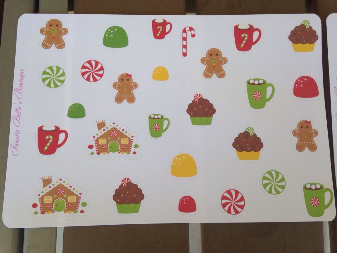 Christmas Baking and Cookie Stickers Set for Planner, Erin Condren ...