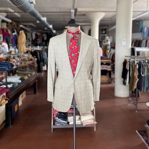 Size 40 Vintage 1970s Polo Ralph Lauren Tattersall Check 2 Button Sport Coat 2251
