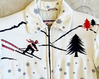Size Small Vintage 1950s Sport Chief Snowflake Jacket 2285