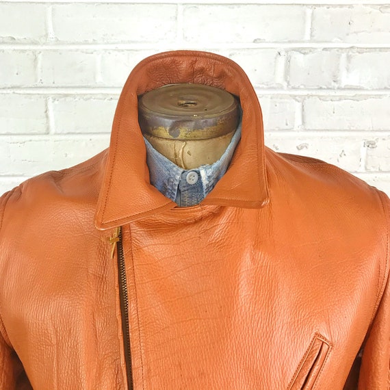 Size 42 - 44 Vintage 1950s Men’s Off Center Zip B… - image 3