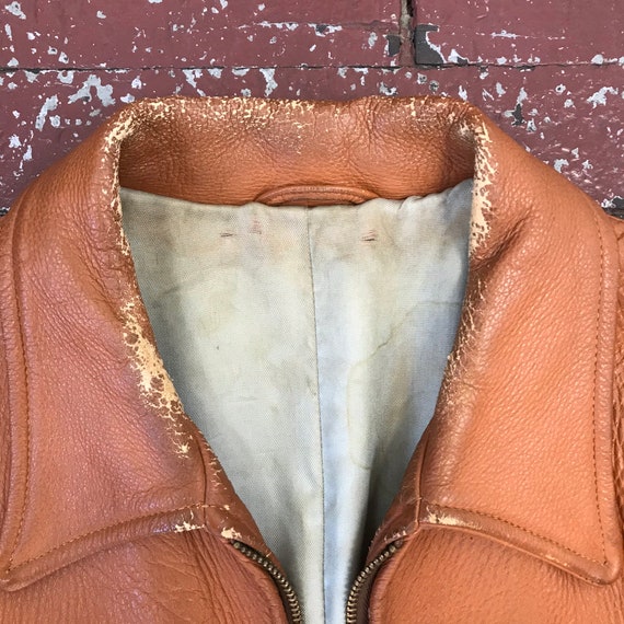 Size M Vintage 1950s 1960s Men’s Deerskin Leather… - image 4