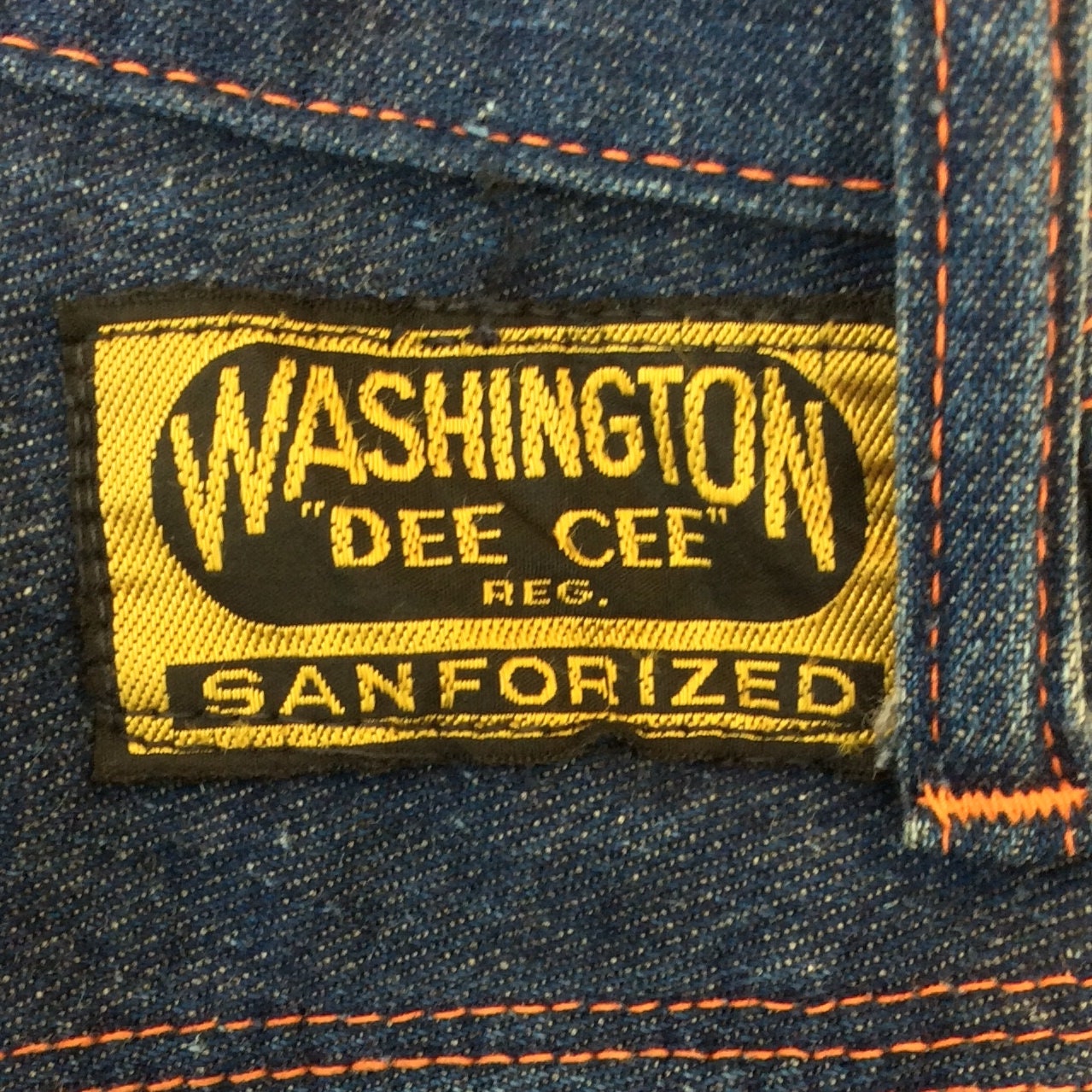 Size Size 36x29 Vintage Men's 1950s Washington Dee Cee Denim