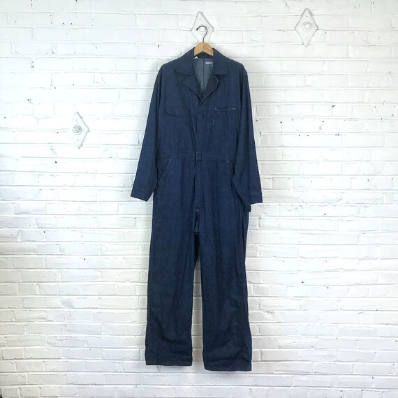 Size 44 Long Vintage 1950s Men’s Dark Denim Covera