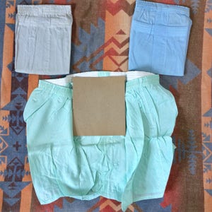 Vintage NOS 1970s Fruit of the Loom Sanforized Cotton Multicolor Boxer Shorts 3 Pack. Size 52 2152 image 3