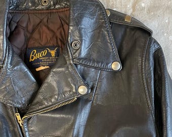 Size XS/S 1950s Buco D Pocket Steerhide Leather Double Rider