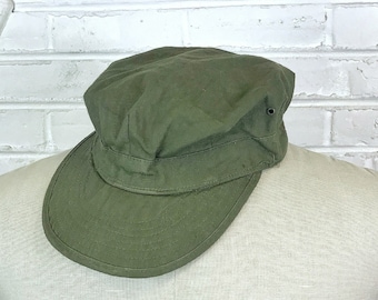 Size 7 Vintage 1950s Korean War US Army HBT Herringbone Twill C3 Cotton Army Cap