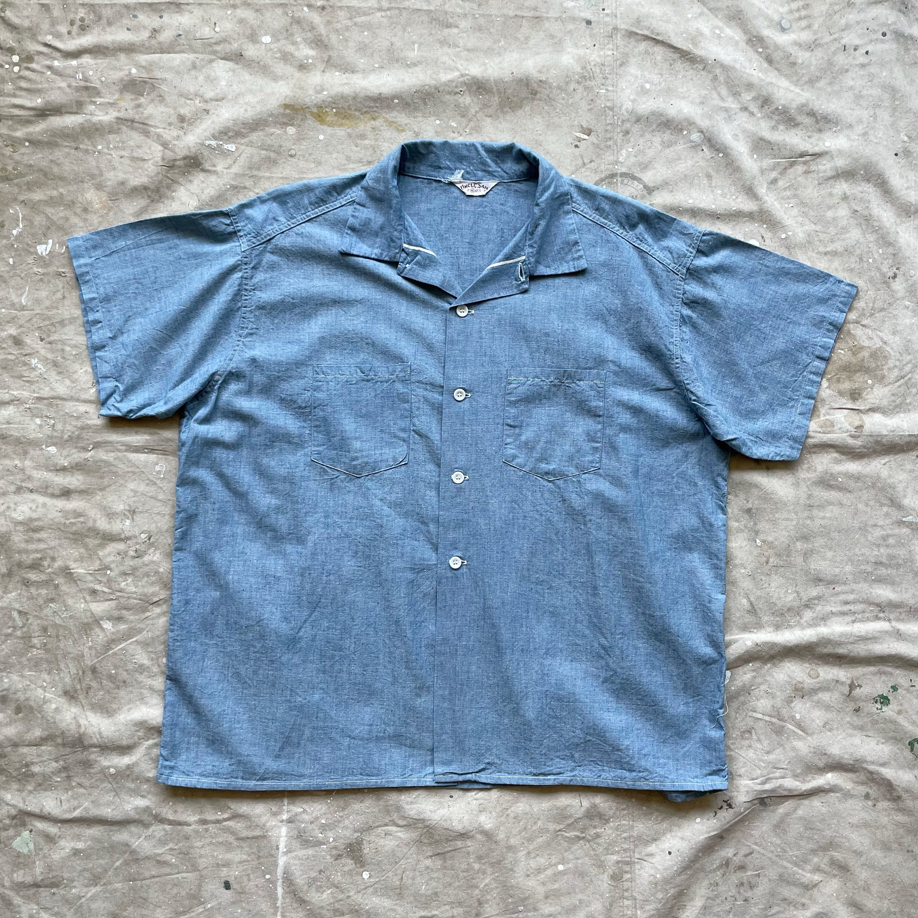 Vintage 50s 60s Chambray Shirt - Etsy Vintage 50s 60s Chambray Shirt - Etsy