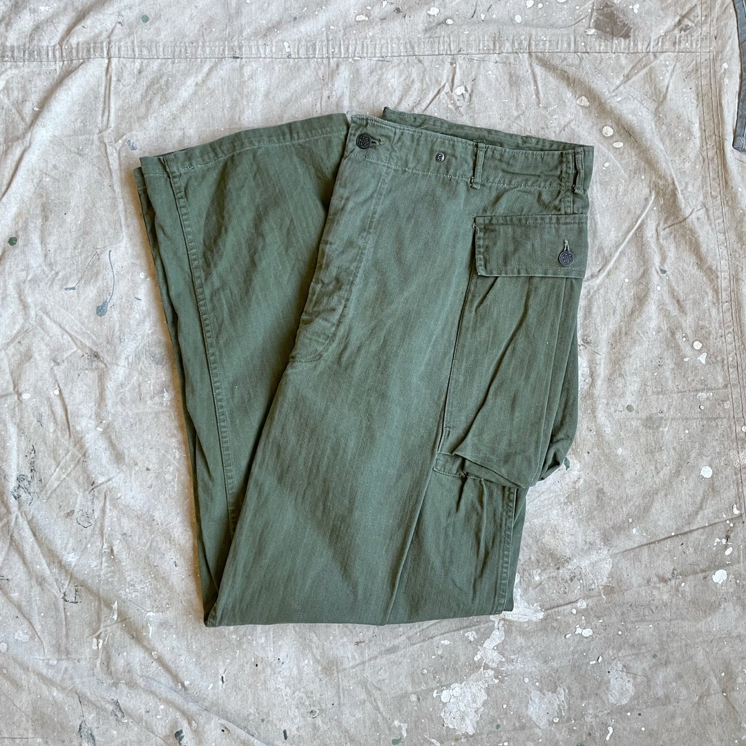 Size 40x32 Vintage 1940s US Army HBT Cargo Pants 2138 
