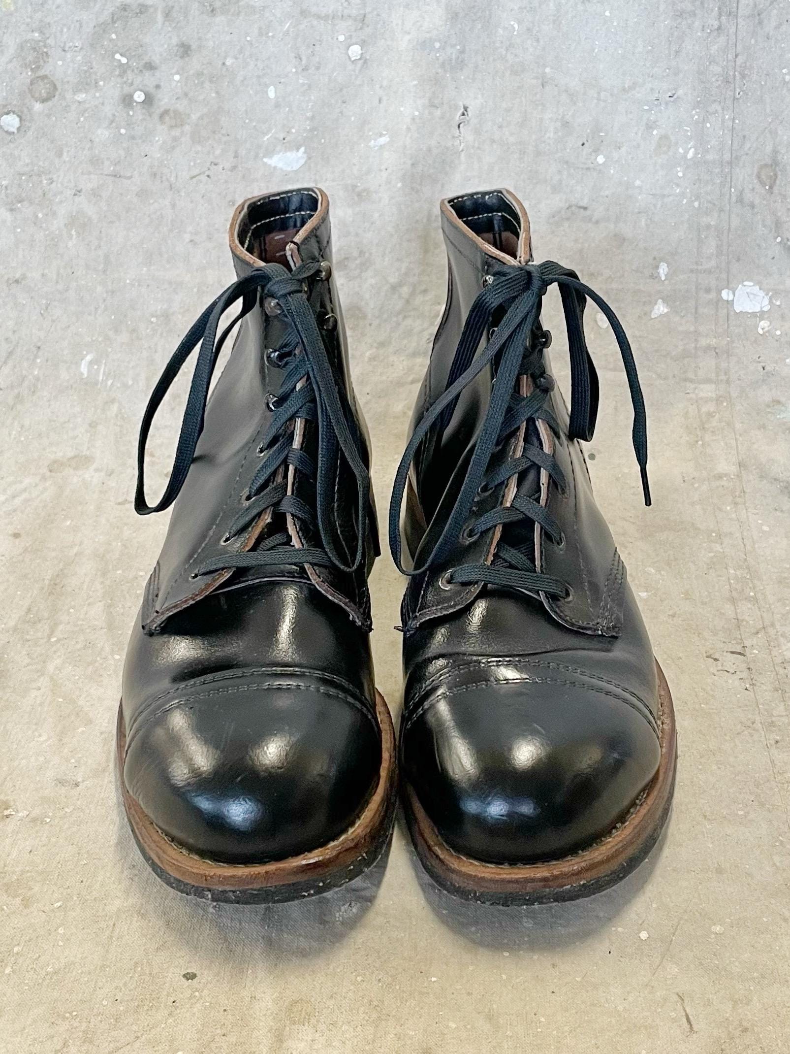 Size 7-8 Vintage 1950s Cap Toe Black Work Boots 2366 - Etsy