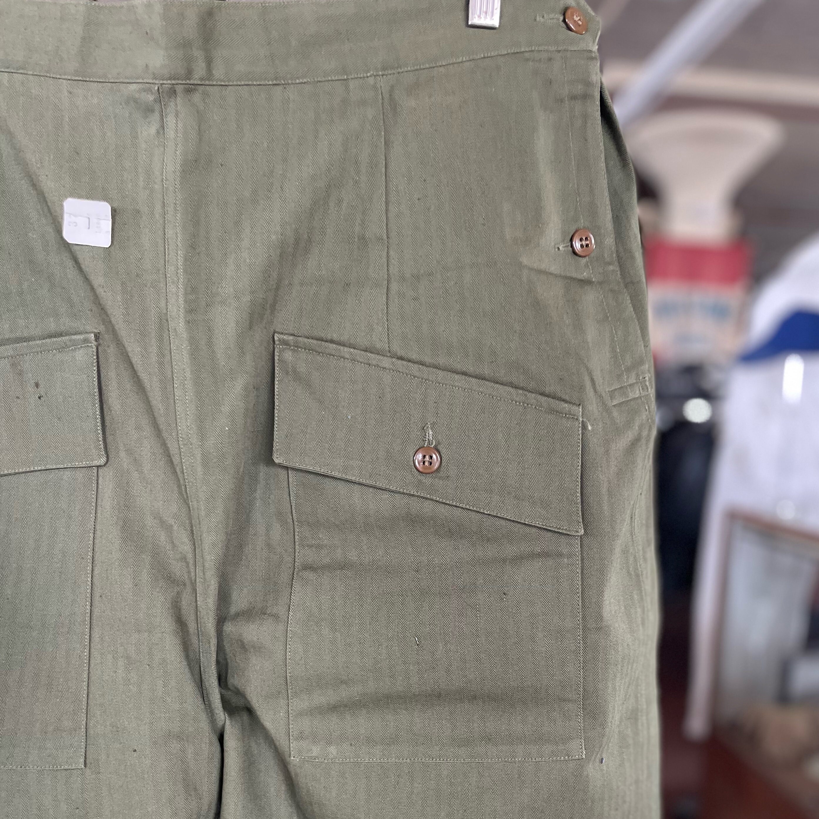 Vintage NOS 1940s Women's Army Corps Herringbone Twill Side Button