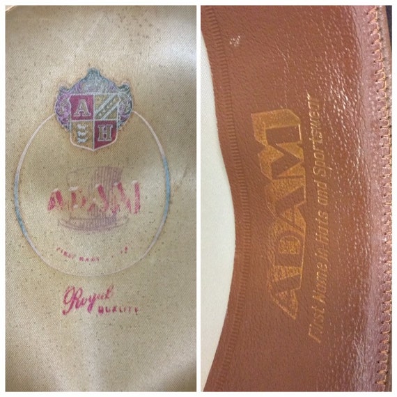 50s VINTAGE Adam 7 1/2 60cm whippet cl 帽子 - 帽子
