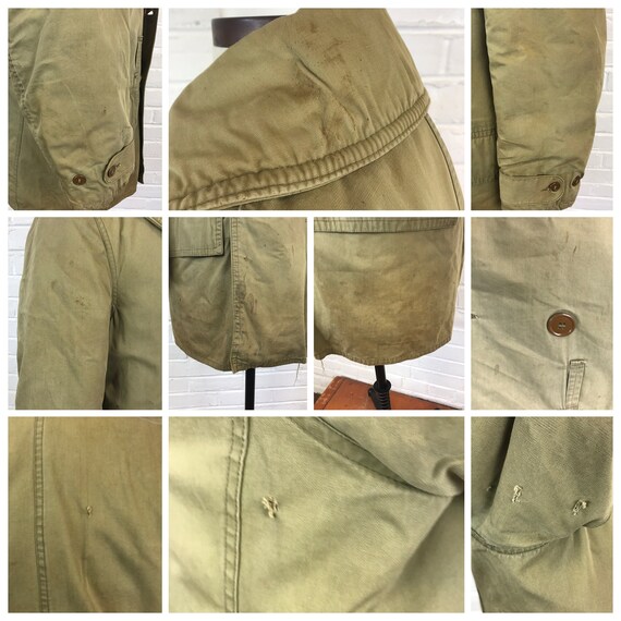 Size S - M Vintage 1940s WW2 US Army Cotton Wool Double Size S - M Vintage 1940s WW2 US Army Cotton Wool Double