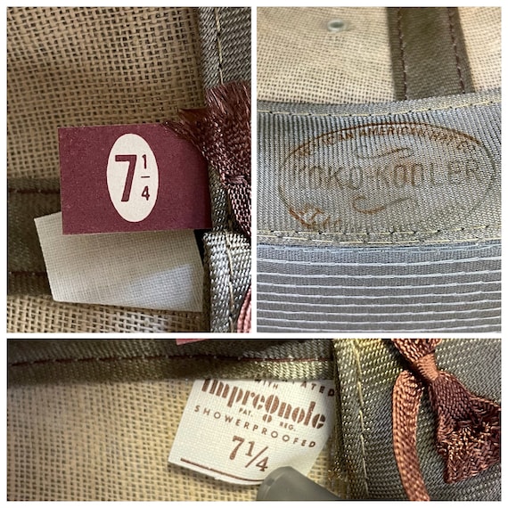 Size 7 1/4 Vintage 1940s 1950s Koko Kooler Showerproof Fedora