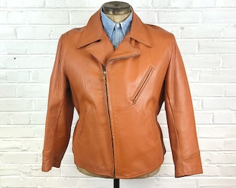 Vtg 60s Lion Uniform Inc Blue Orlon Rayon Blend Work Jacket 