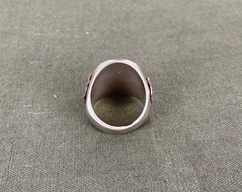 Size 11 1/2 Vintage 1950s Mexican Souvenir Biker Ring With