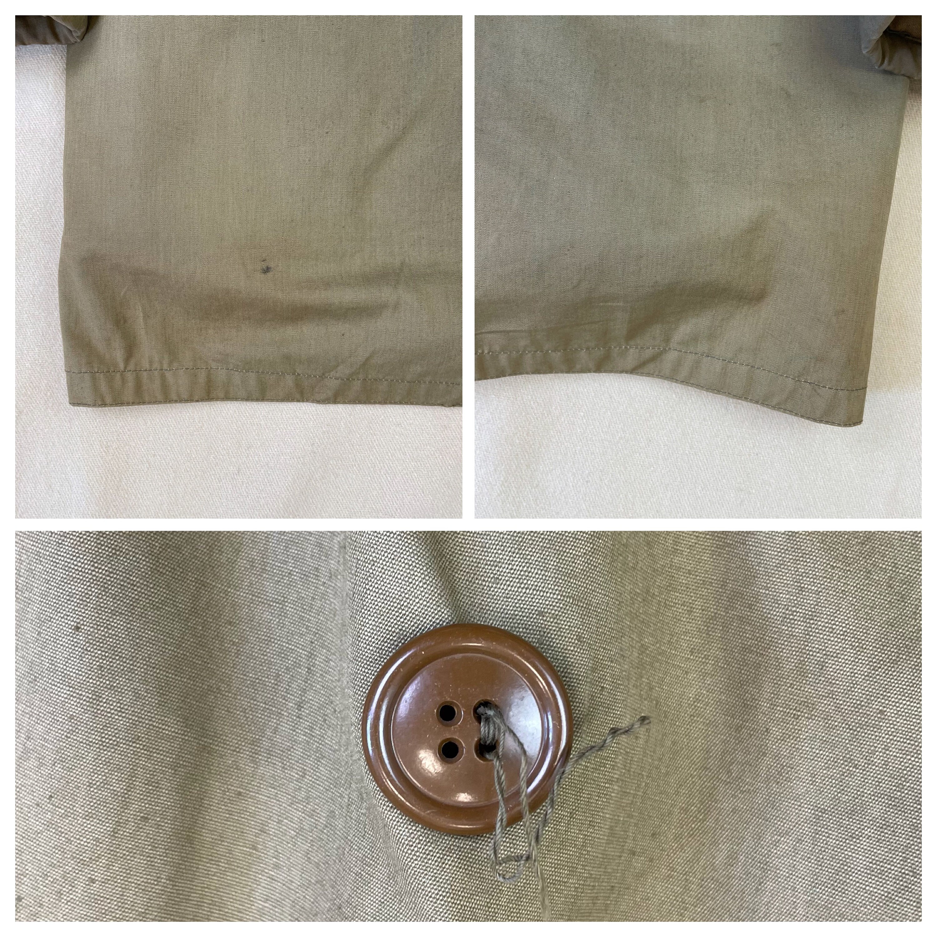 Size 38 (M) Vintage 1940s WW2 US Army Cotton Olive Drab Mackinaw