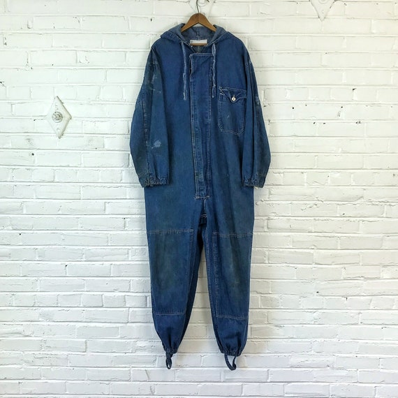 Size 42 Vintage 1960s Denim Protective Coverall Su