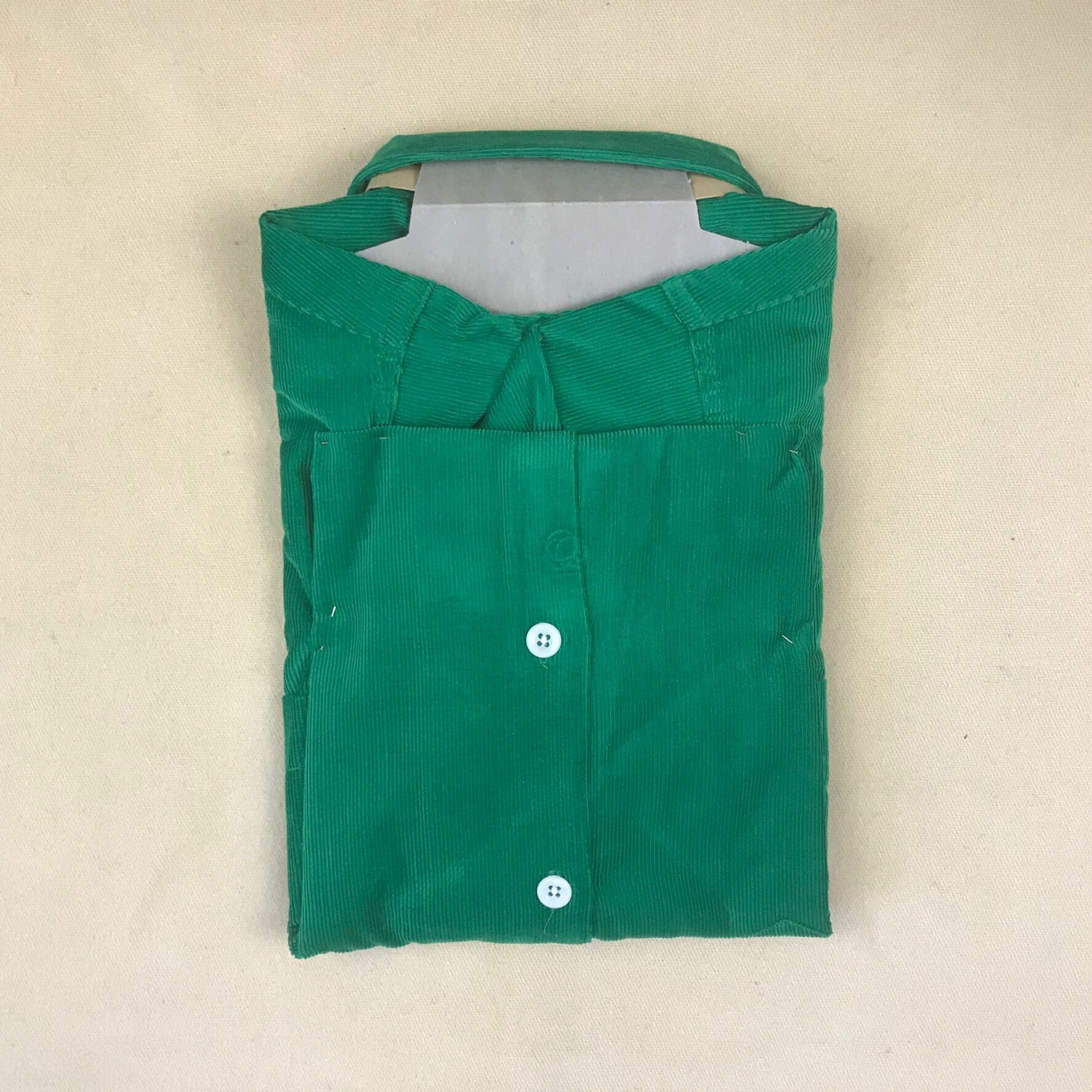 10-12 Vintage 1950s NOS Green Corduroy Loop Collar Long Sleeve Shirt Boy’s M Kleding Jongenskleding Tops & T-shirts Overhemden en buttondowns 