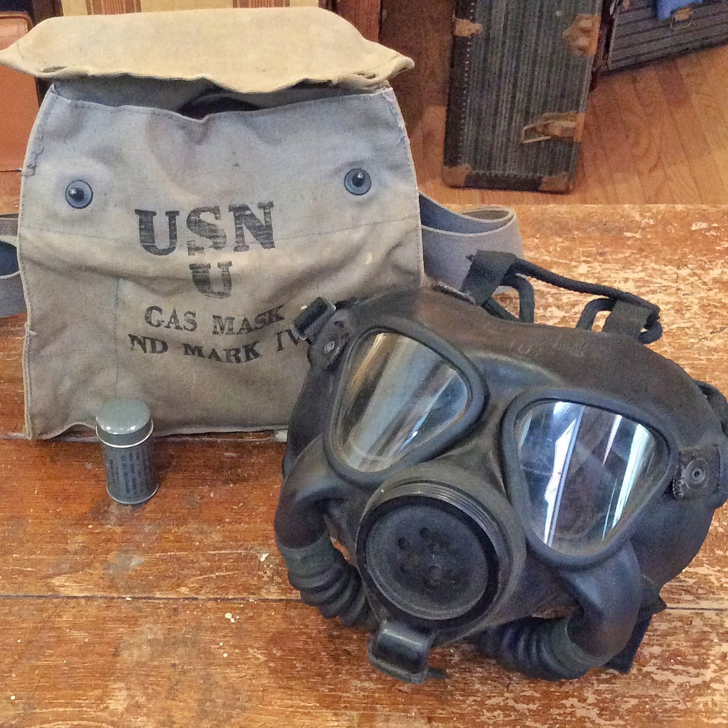米軍 実物 USN ガスマスク MARK Ⅳ Vintage 1940s WWII USN U Gas Mask Mark IV - Etsy