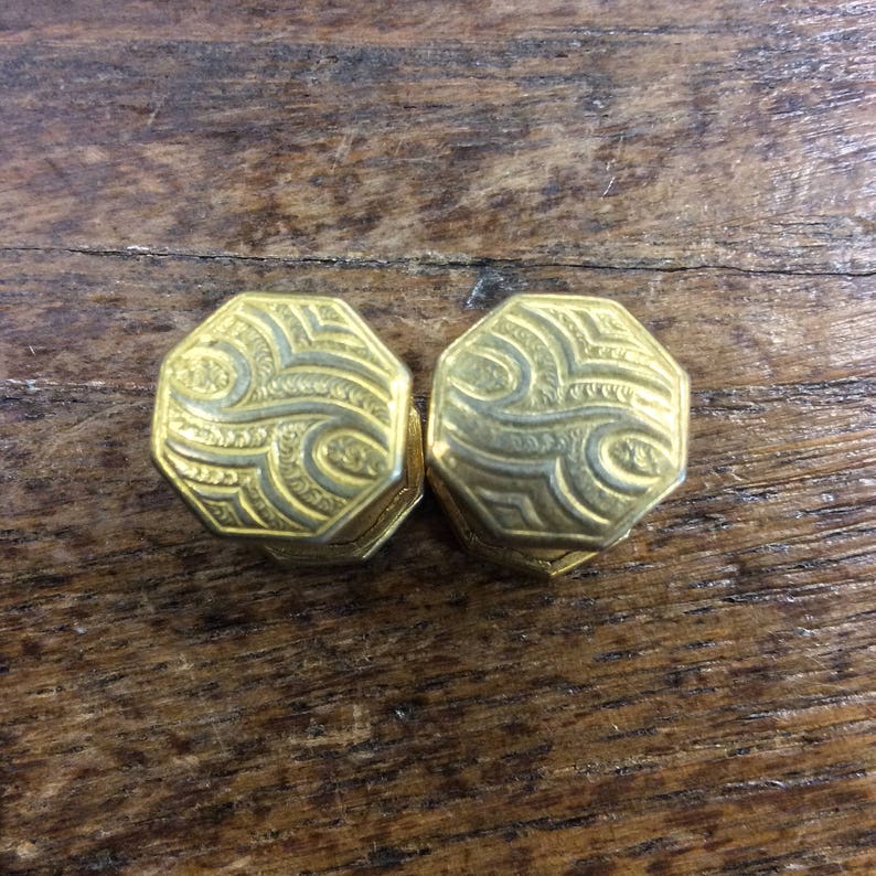 Vintage 1920s Kum-A-Part Art Deco Kuff Buttons Button Cuff Links by Baer /& Wilde