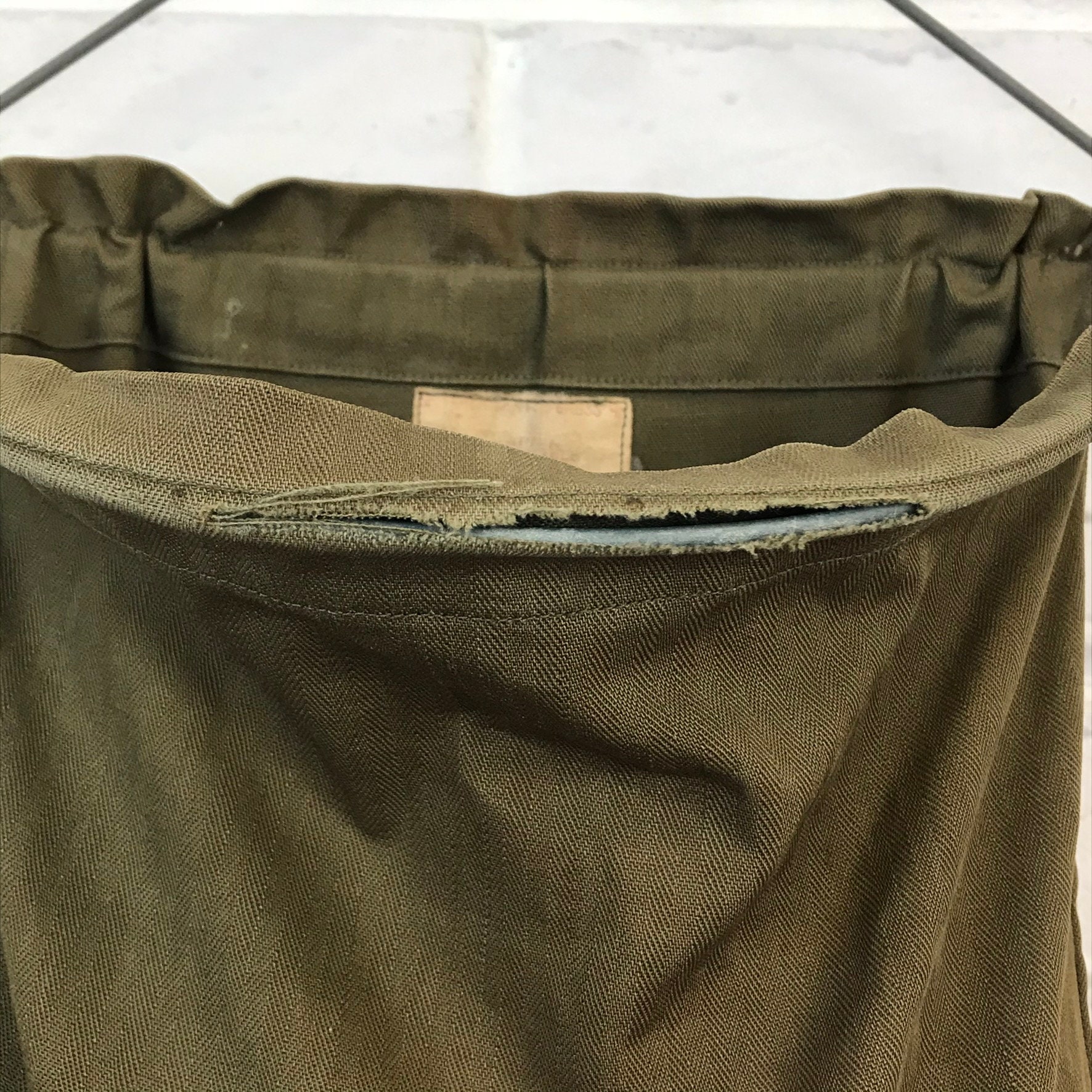 Vintage 1940s WW2 American Red Cross Herringbone Twill