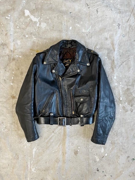 Size XS/S 1950s Buco D Pocket Steerhide Leather Double Rider