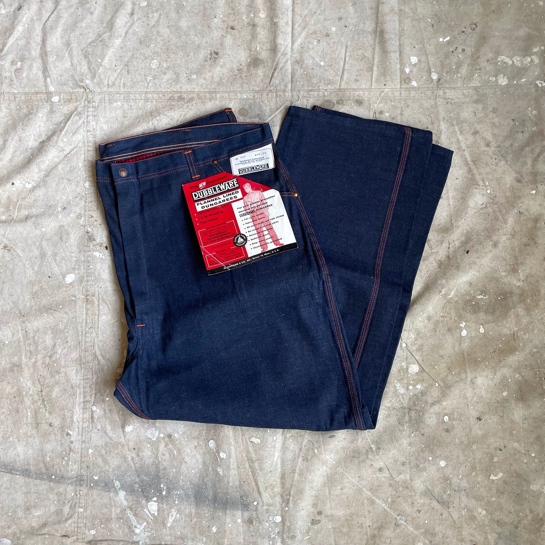 Size 46x29 1950s 1960s Dubble Ware New Old Stock Flannel