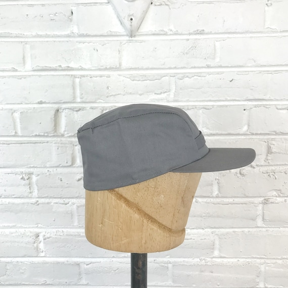 Vintage 1950s 1960s Gray Cotton Twill Utility Cap… - image 5