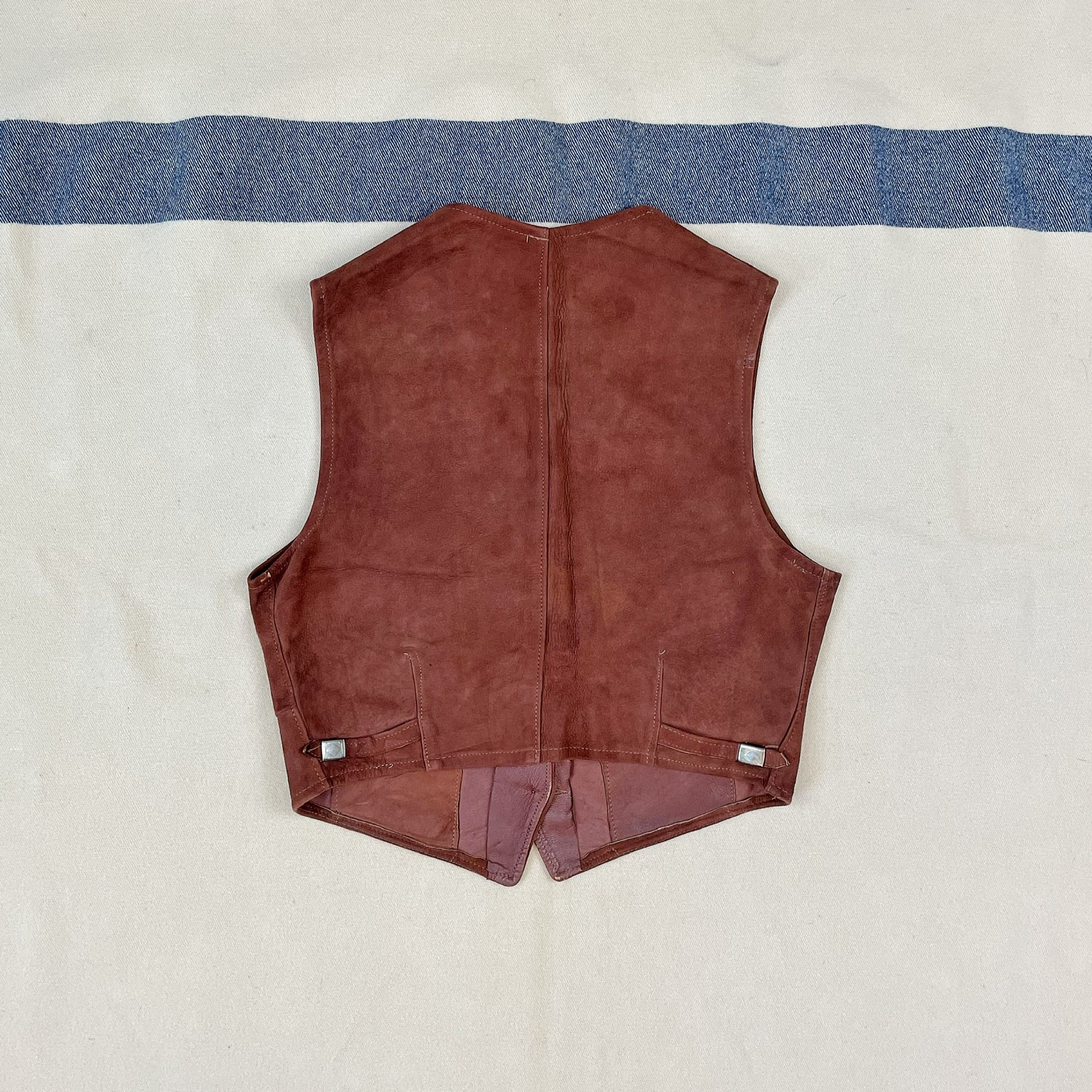 トップス 1940'S VINTAGE / DUCK VEST Vintage 1930s Duxbak Shooting Field Vest Buckle-Back Shell