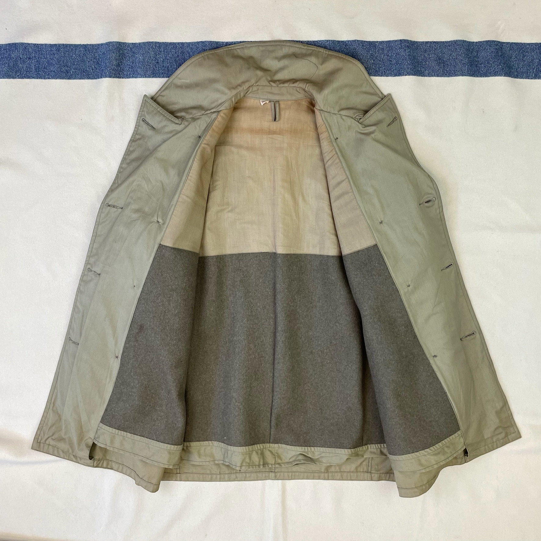 Size 38 (M) Vintage 1940s WW2 US Army Cotton Olive Drab Mackinaw