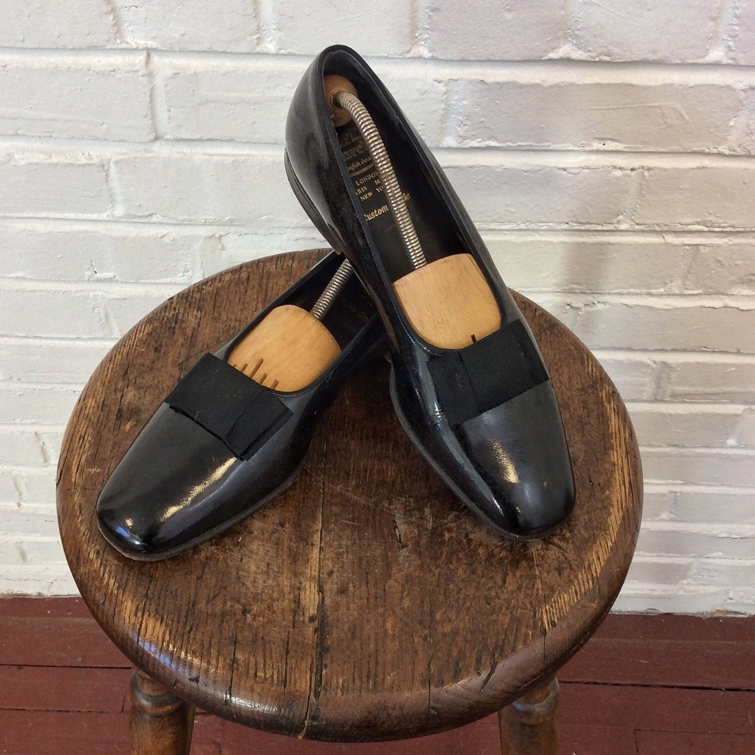 Tuxedo Shoes Calfskin Opera Pumps Vintage Church's Opera Pump