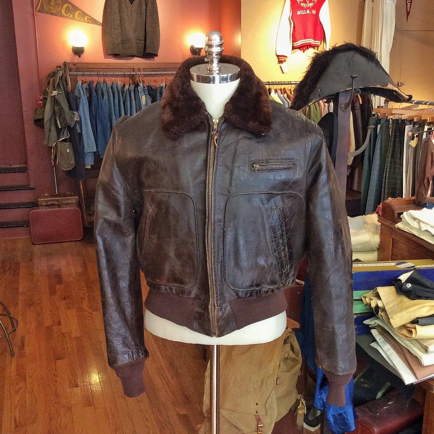 Vintage 1950s Horsehide Leather Jacket With Shearling Body - Etsy