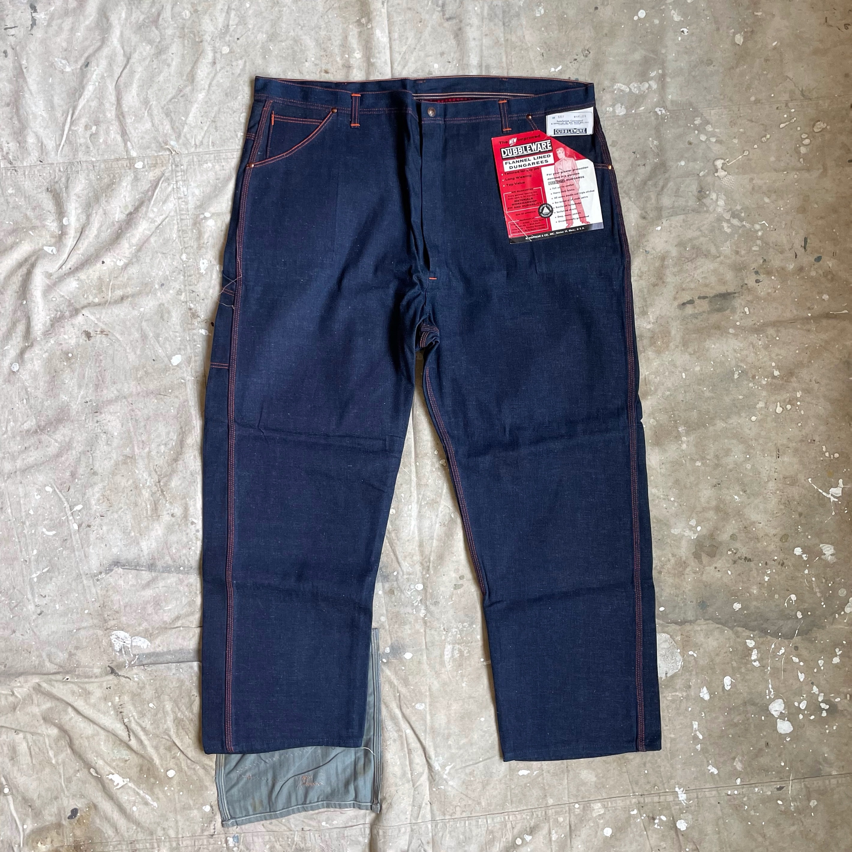 Size 46x29 1950s 1960s Dubble Ware New Old Stock Flannel