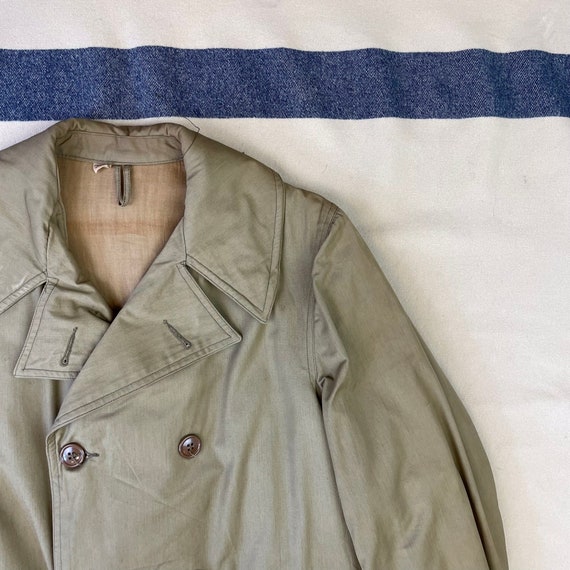 Size 38 (M) Vintage 1940s WW2 US Army Cotton Oliv… - image 2