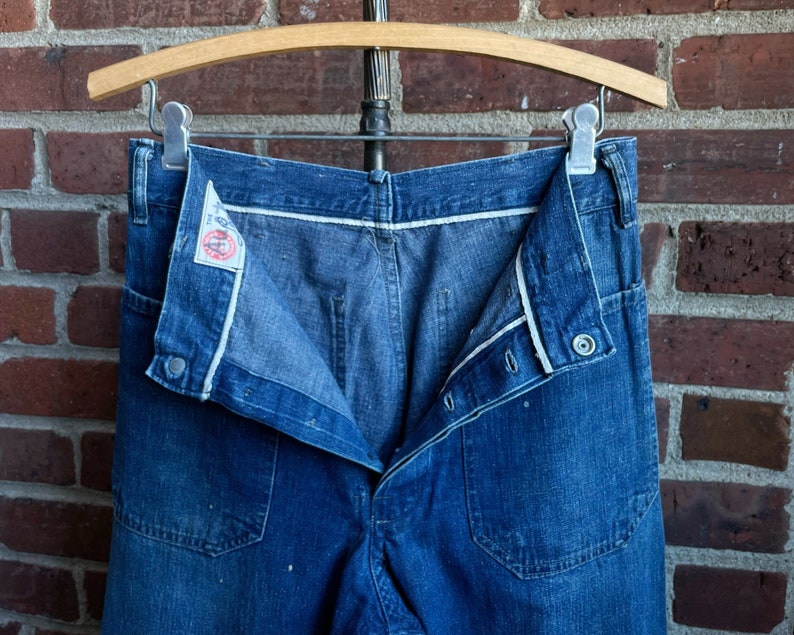 Size 29x29 Vintage 1940s 1950s Selvedge Denim Private Purchase Navy Sailor Bell Bottoms By Seafarer Seagoing Uniforms, NY 2141 image 5