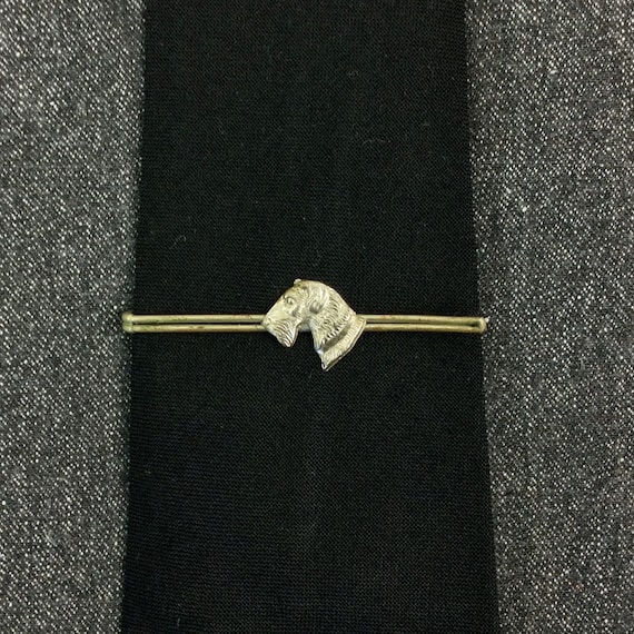 Vintage 1940s Scottish Terrier Scotty Dog Tie Bar