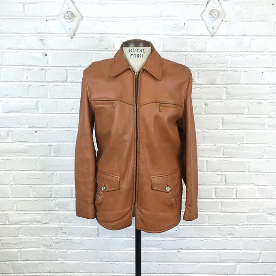 Size M Vintage 1950s 1960s Men’s Deerskin Leather… - image 1