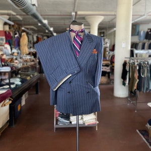 スーツ vintage double set up Vintage Austin Ltd. Mens Double Breasted Suit, Sz 40R, Gray