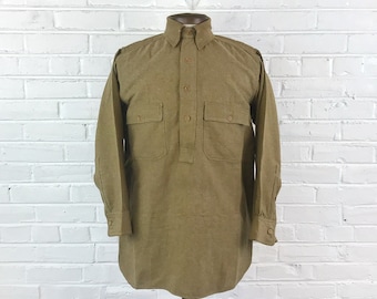 トップス 70-80s WOODSMAN Open Collar Wool Shirt 70-80s WOODSMAN Open Collar Wool Shirt