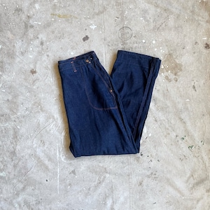 Size 36/37x30 NOS Vintage 1950s Side Zips Womens Denim Jeans by Blue Bell 2187