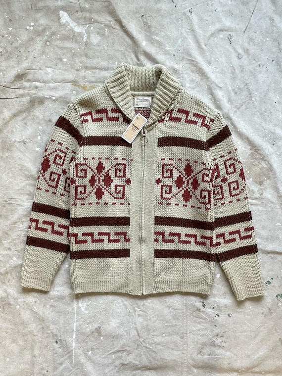 70’s Pendleton Made in USA Size Large NOS 1970s Pendleton Westerner Zip Front Cardigan Big