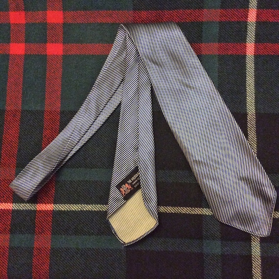 Vintage 1940s Wide Swing Striped Necktie 1019 - image 1