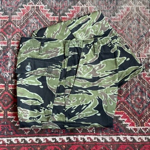 Vintage 1960s 1970s ARVN Tiger Stripe Camouflage Cargo Pants South Vietnam, 29x26 1/2 2140