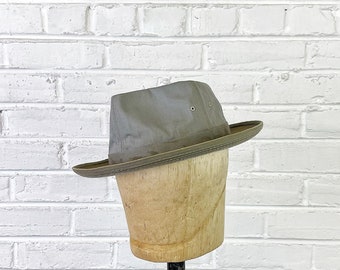 Size 7 1/4 Vintage 1940s 1950s Koko Kooler Showerproof Fedora Fishing Hat