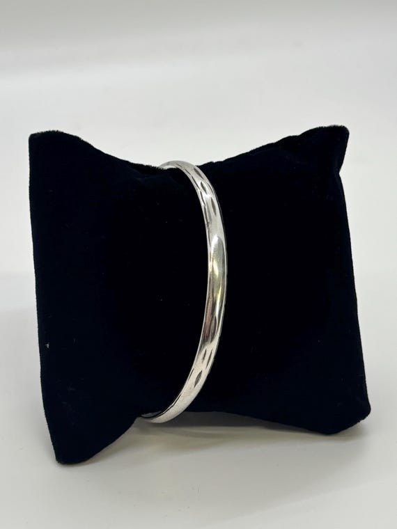 Simple Sterling Silver Bangle Bracelet - image 3