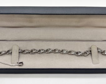 Sterling Silver Heart Link Bracelet