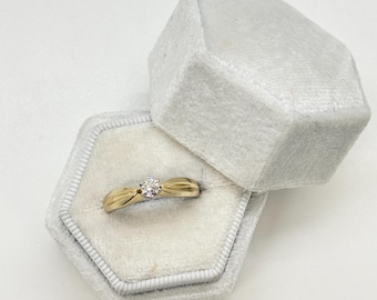 14K Yellow Gold Diamond Ring - .20 Carat, Size 7.25